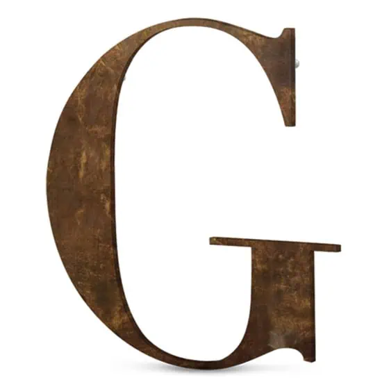 Letras de metal plano cortadas con láser