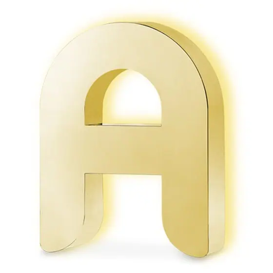 Letras de latón dorado para fachadas